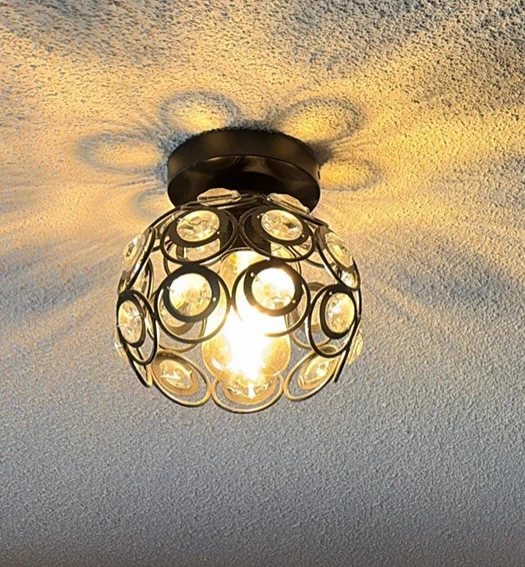 Set of 2 Crystal Flush Mount Ceiling Light Fixture
