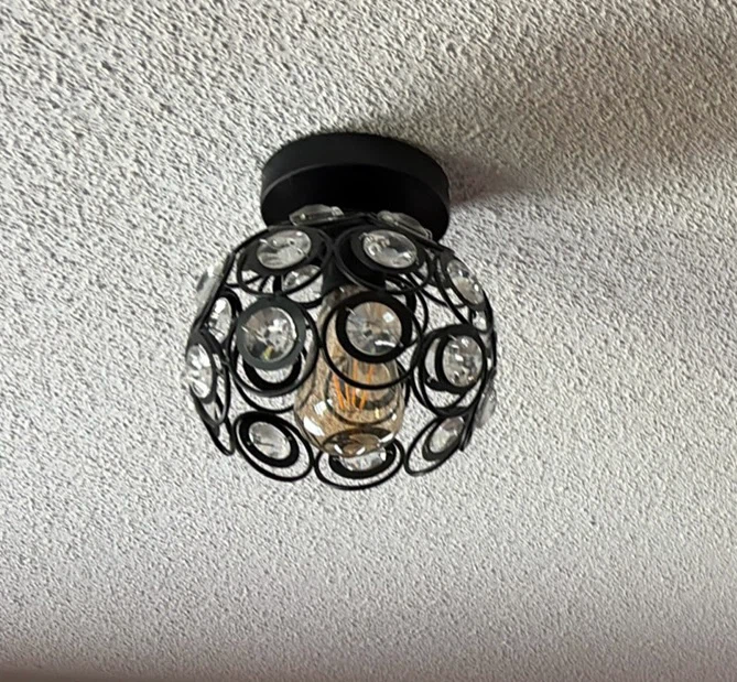 Set of 2 Crystal Flush Mount Ceiling Light Fixture - photo 2