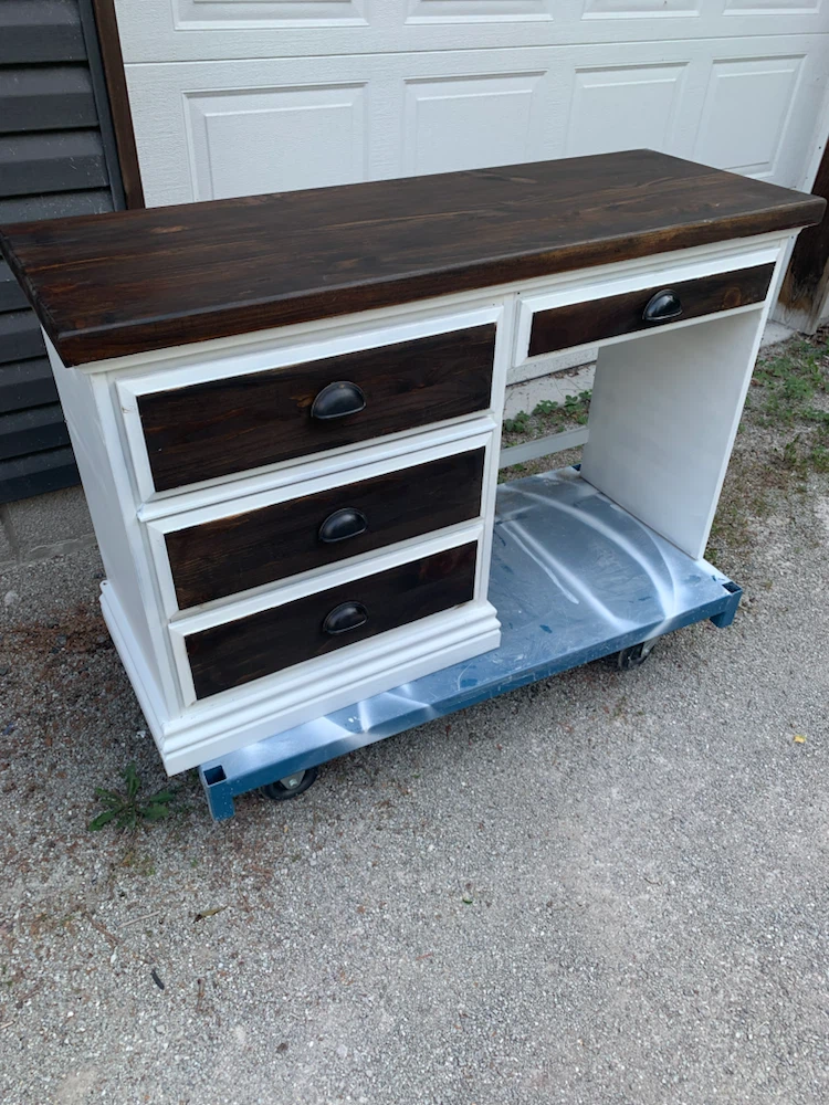 Wooden Desk with 4 Drawers - photo 3