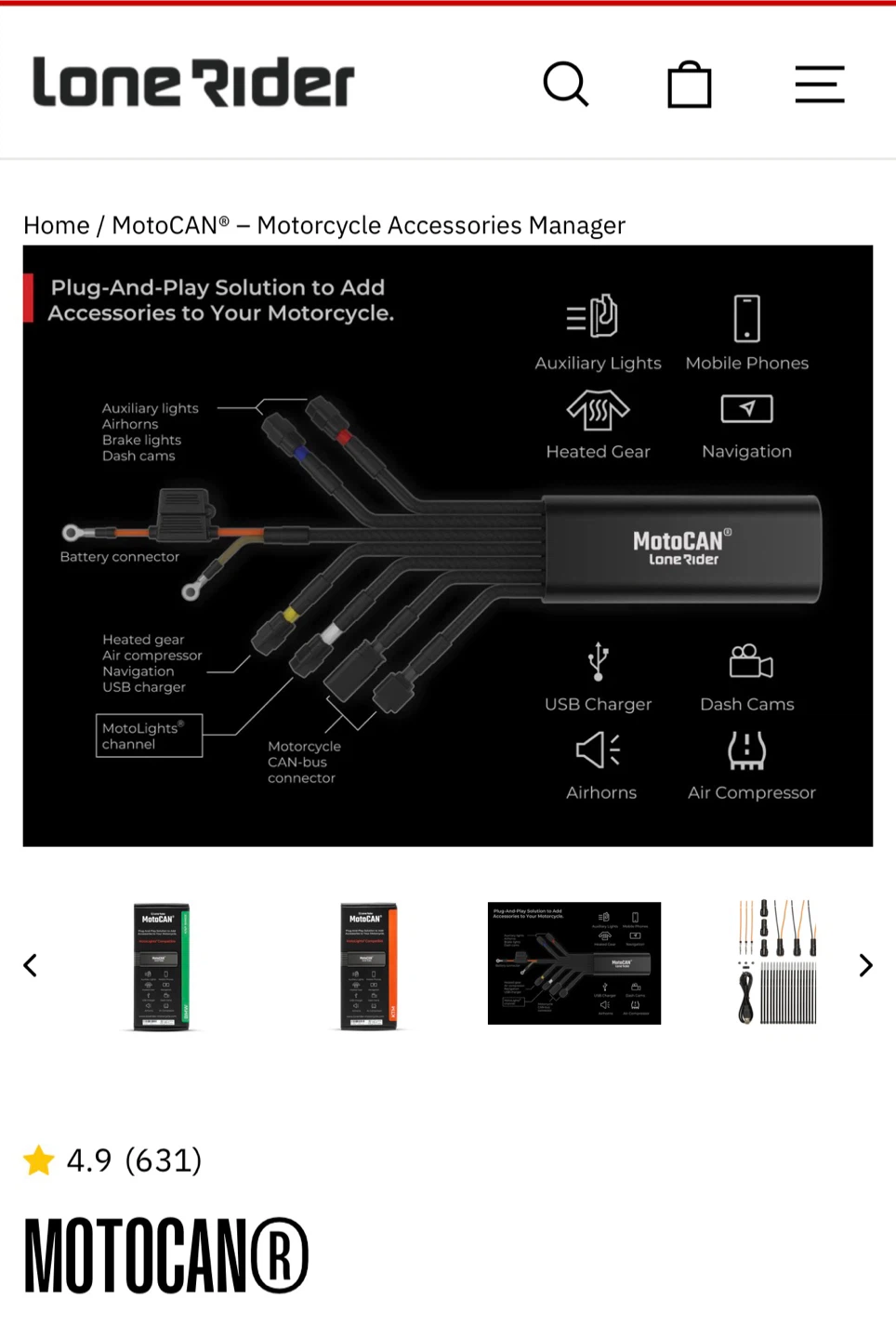 Lone Rider MotoCAN Plug-And-Play Solution - photo 2