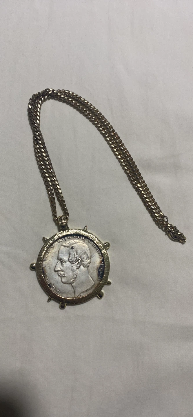 1855 Queen Victoria Thaler Coin Pendant Necklace - photo 3