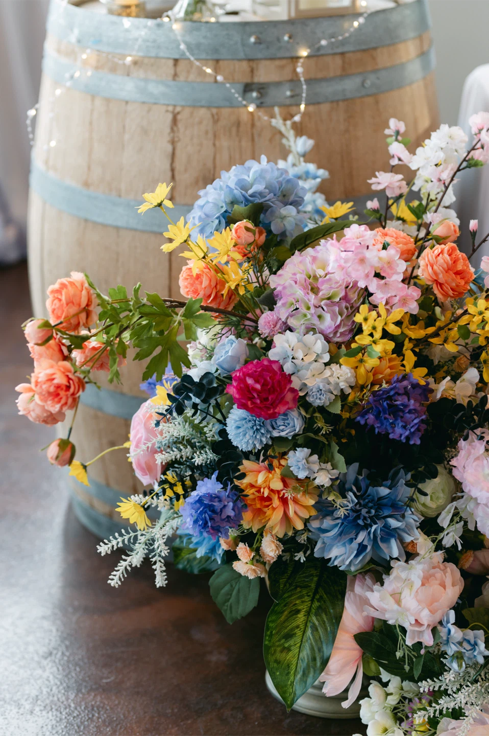 2 Large Faux Floral Arrangements