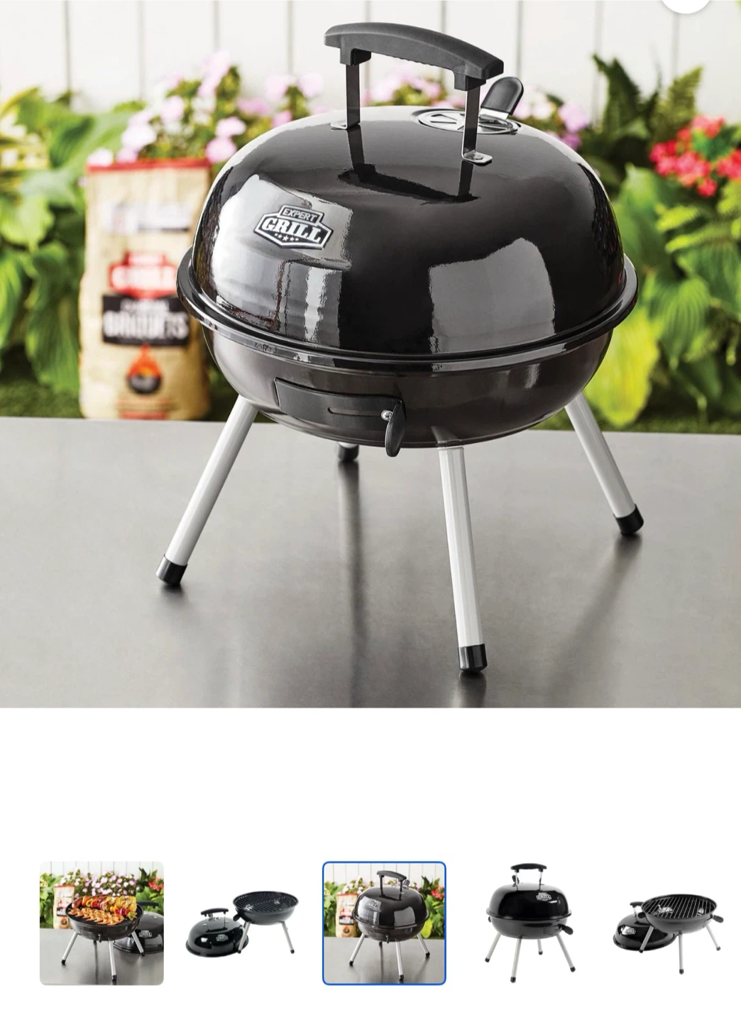 Brandnew 14.5” Portable Dome Charcoal Grill - photo 3
