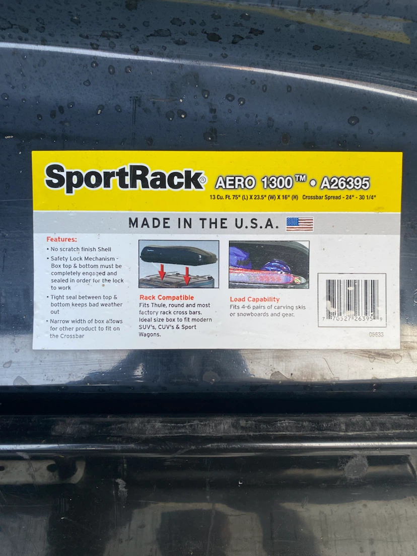 SportRack AERO 1300 Cargo Box - photo 2