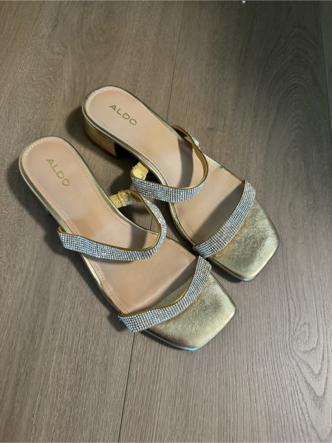 ALDO Women's Gold Embellished Slide Sandals - photo 2