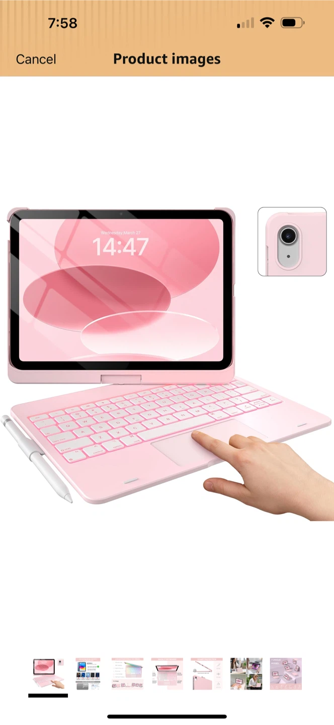 Pink Bluetooth typecase for 10th gen iPad - photo 2