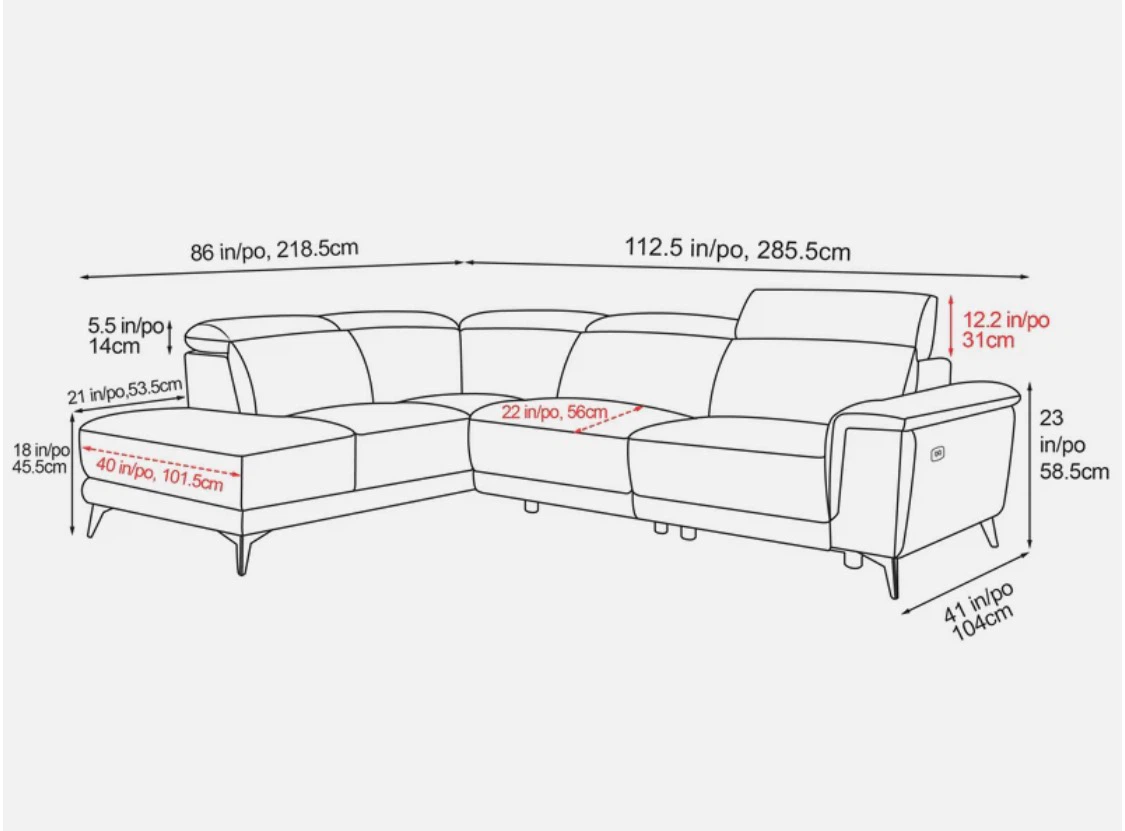 VALENCIA Sectional Sofa with Reclining Feature - photo 4