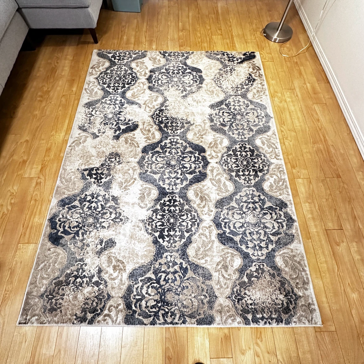 Lauren Drop Damask Area Rug 5'3" x 7'4" - photo 3