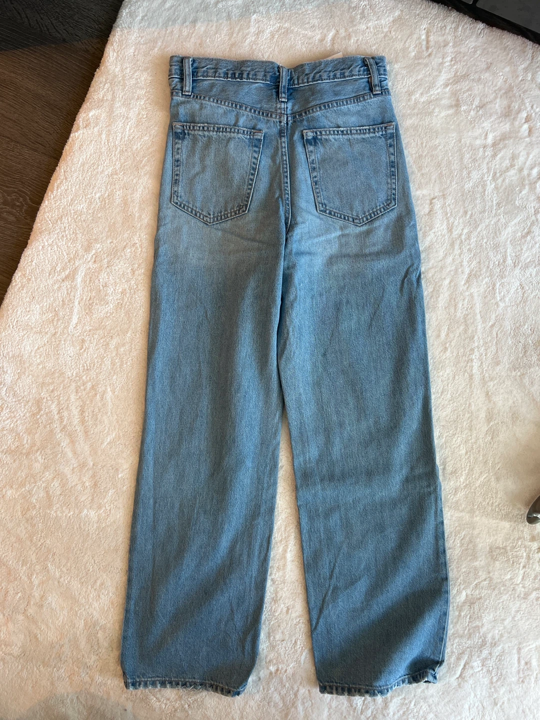 Oak + Fort Light Wash Wide Leg Jeans - photo 3