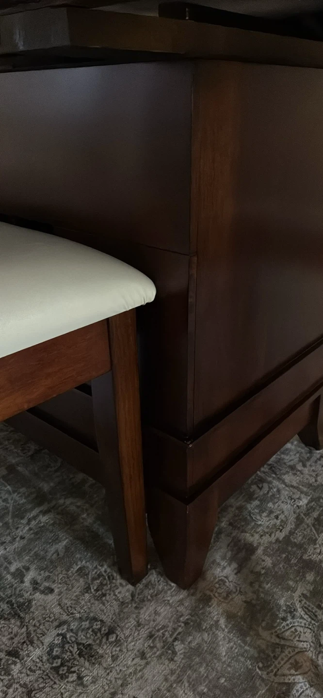 Dark Wood Dining Table with Chairs - photo 2