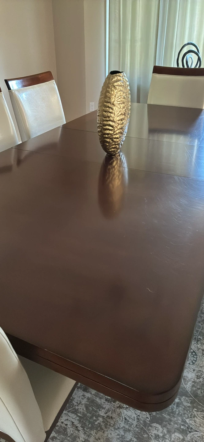 Dark Wood Dining Table with Chairs - photo 5