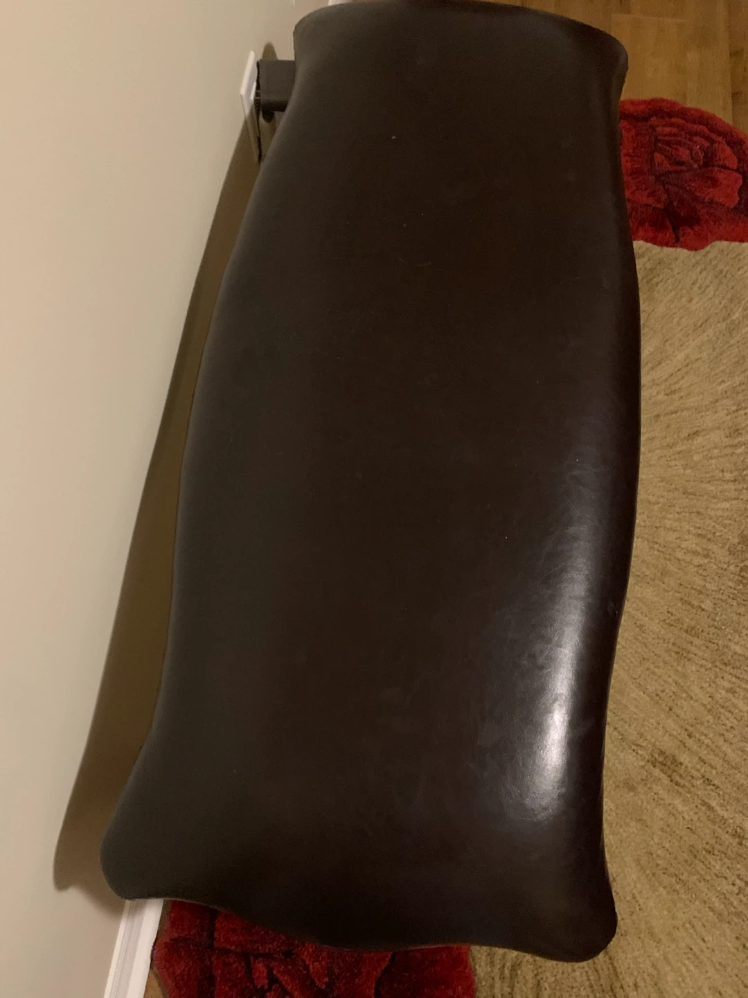 Faux leather bench - photo 5