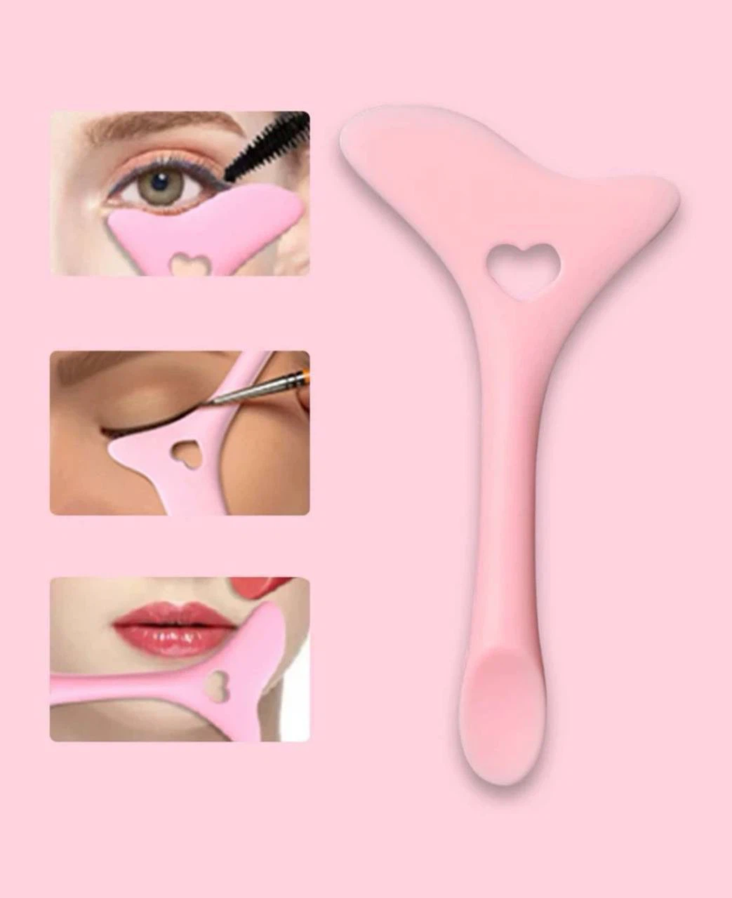 Pink multifunctional makeup eyeliner stencil , waterproof tool - photo 2
