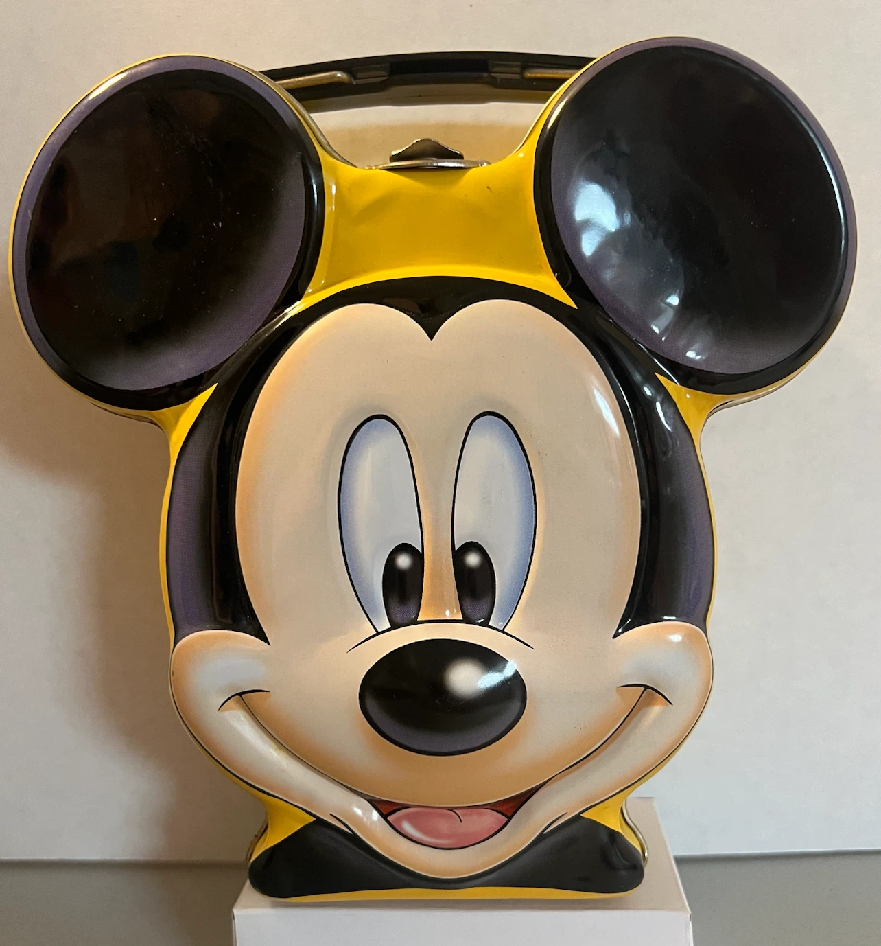 Vintage Disney Mickey Mouse Shaped Tin Lunch Box