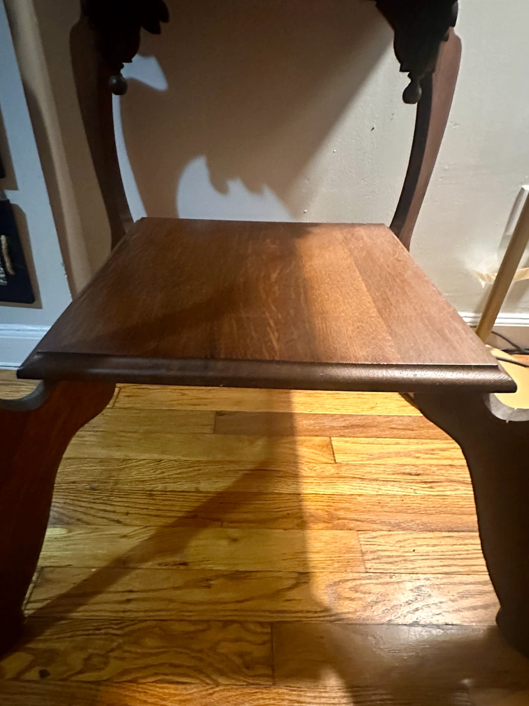 Antique Eastlake Oak Two-Tier Side Table Quarter-Sawn Oak-As-Is - photo 5
