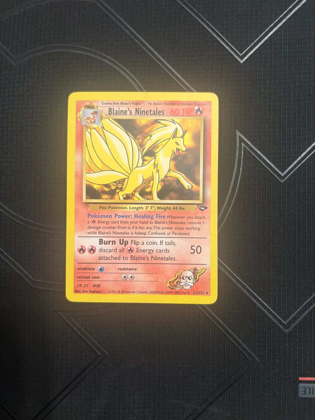 Blaine’s Ninetales Pokemon Card