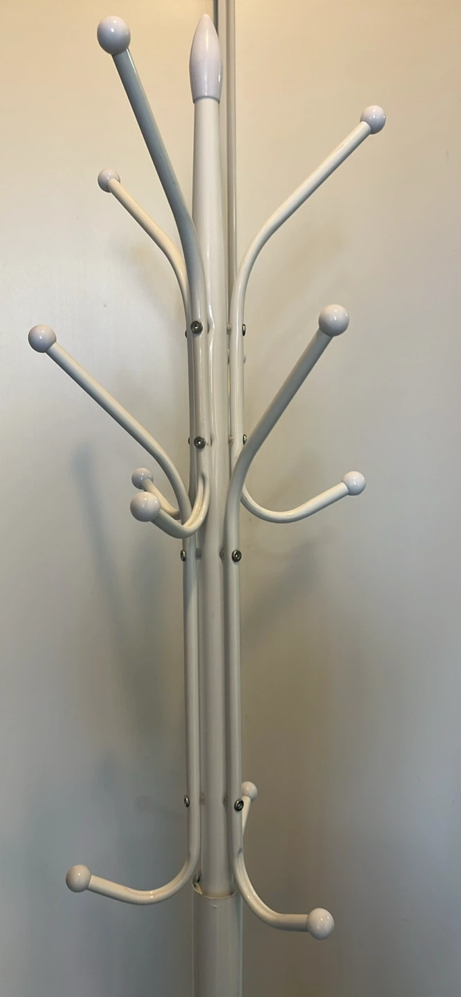 White Akron Coat Rack Stand - photo 2