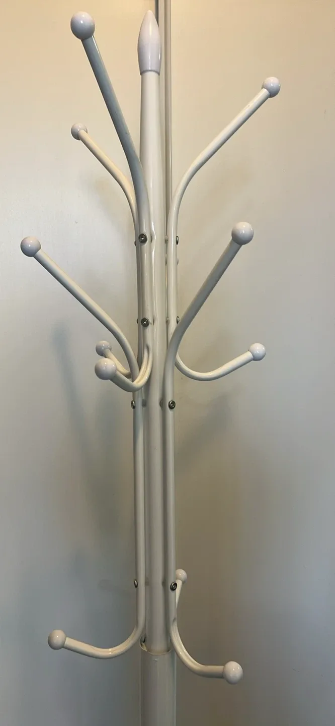 White Akron Coat Rack Stand - photo 2
