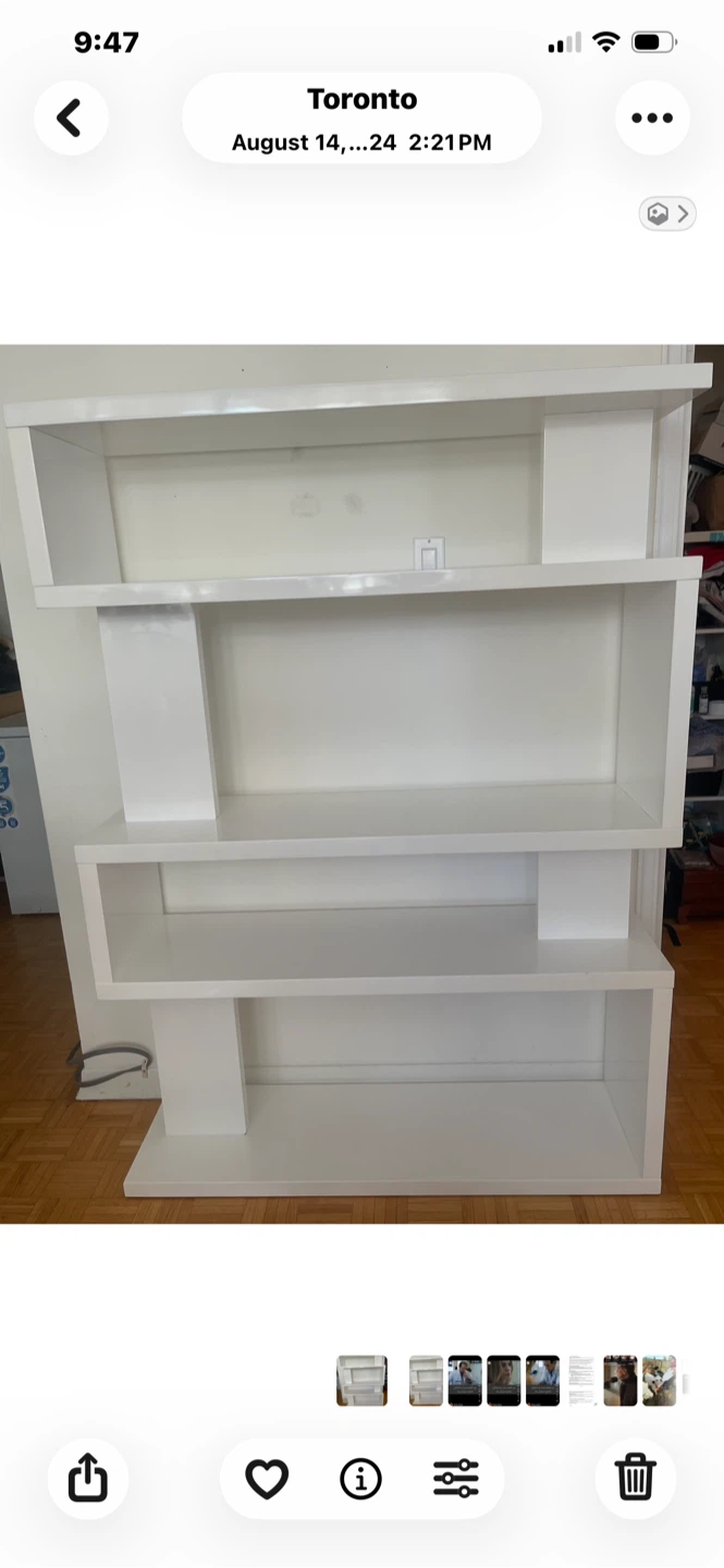 White 4-Shelf Bookshelf