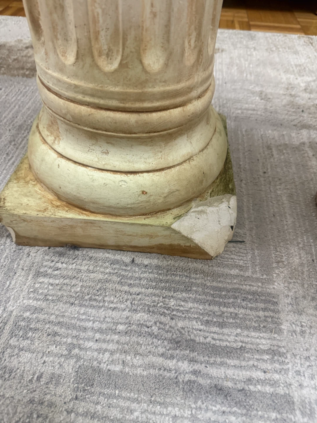 Pair of Decorative Corinthian Pedestal Columns – Antique Finish