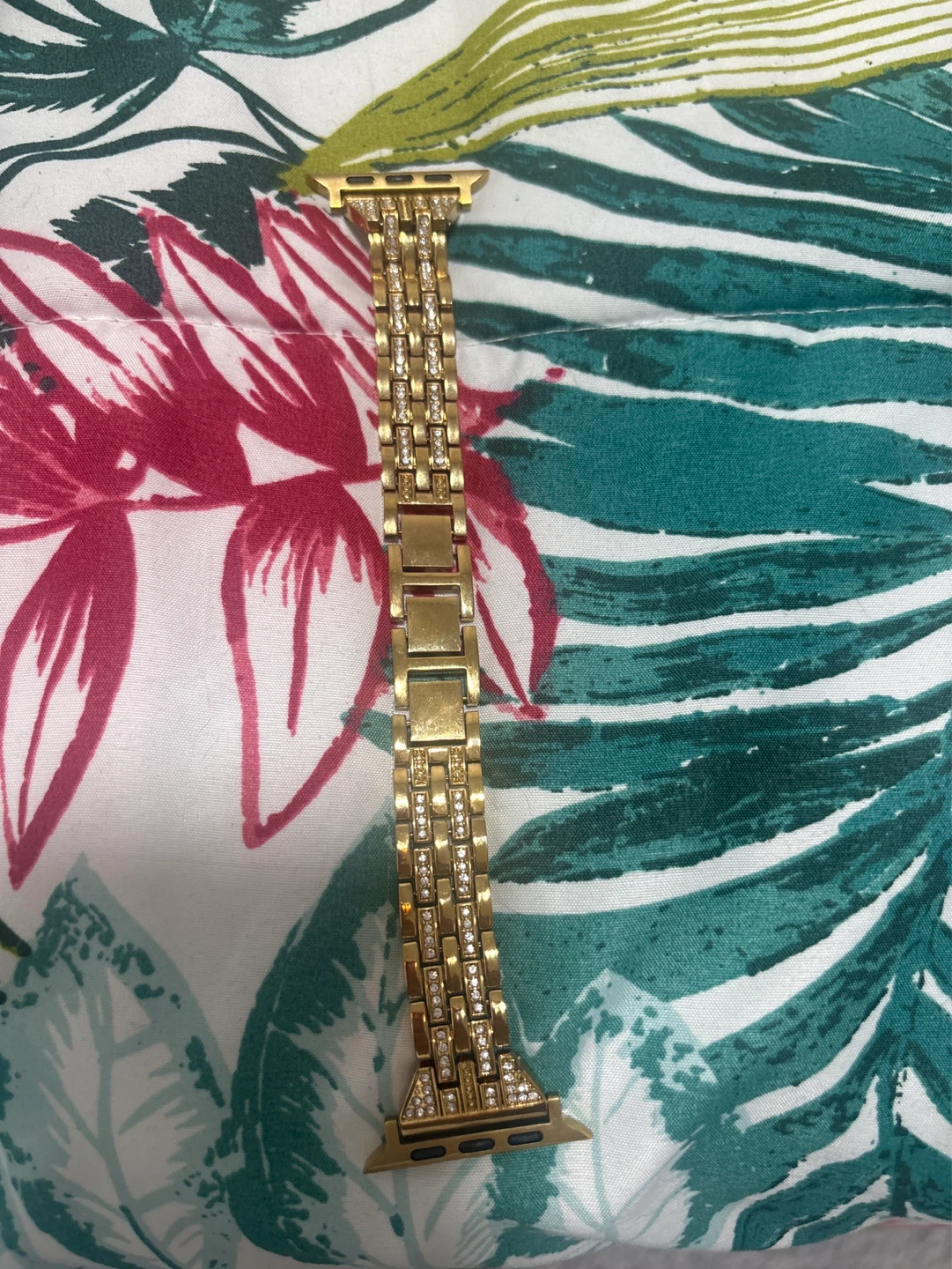 Gold Apple Watch Band with Rhinestones