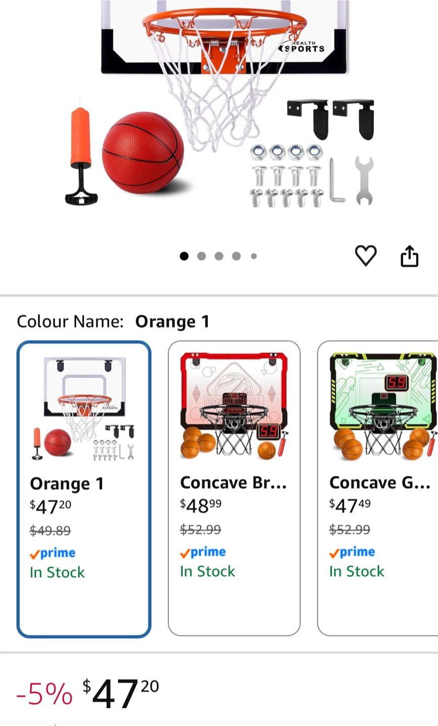 Mini Basketball Hoop Set with Electronic Scoreboard - photo 3