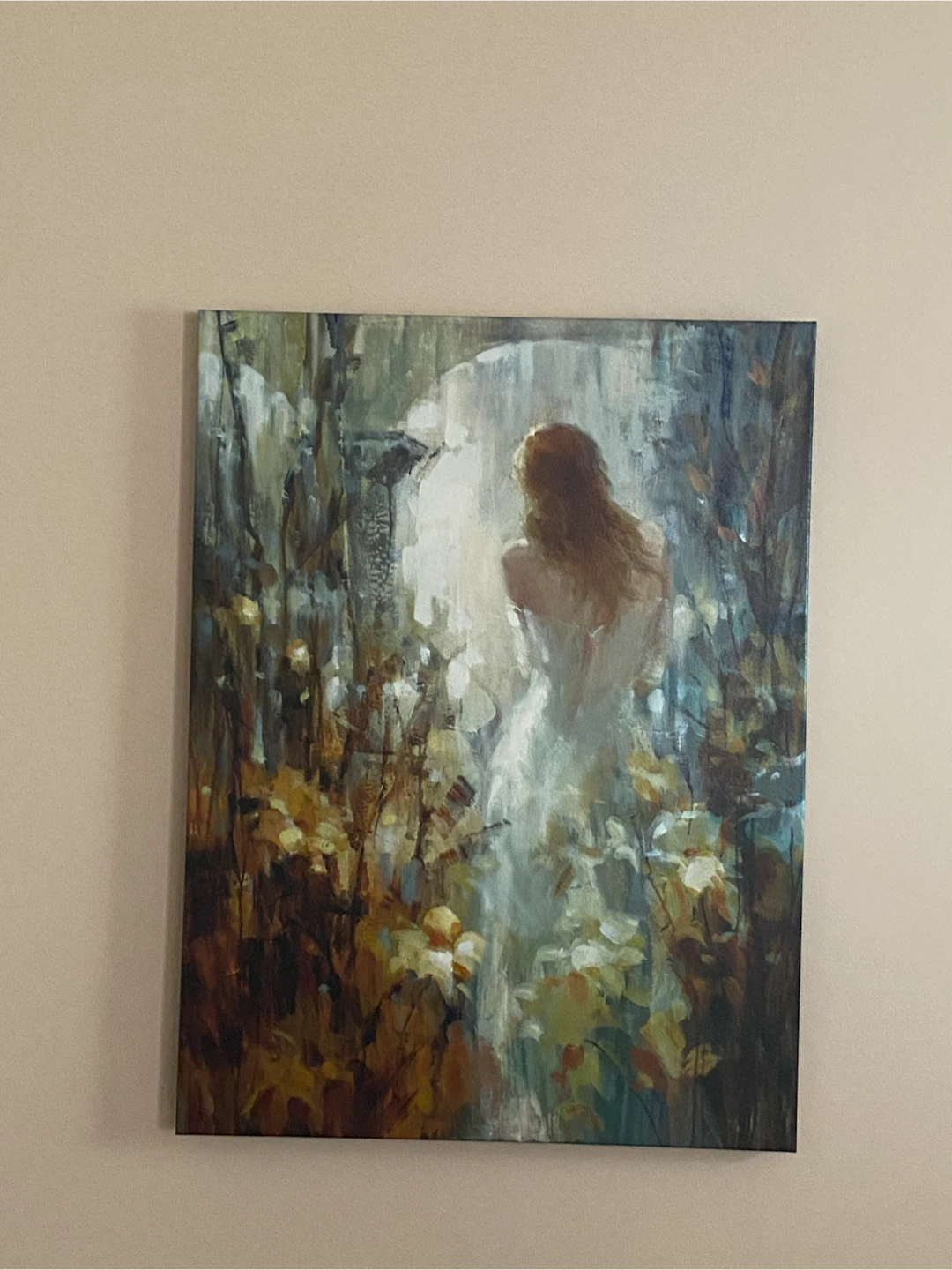 Impressionist Painting of Woman in Garden - photo 4