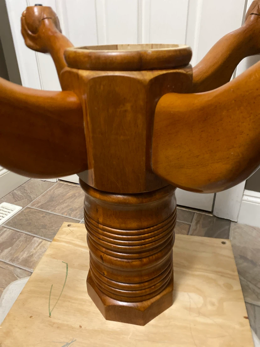 Wooden Dining Table with Hutch - photo 2