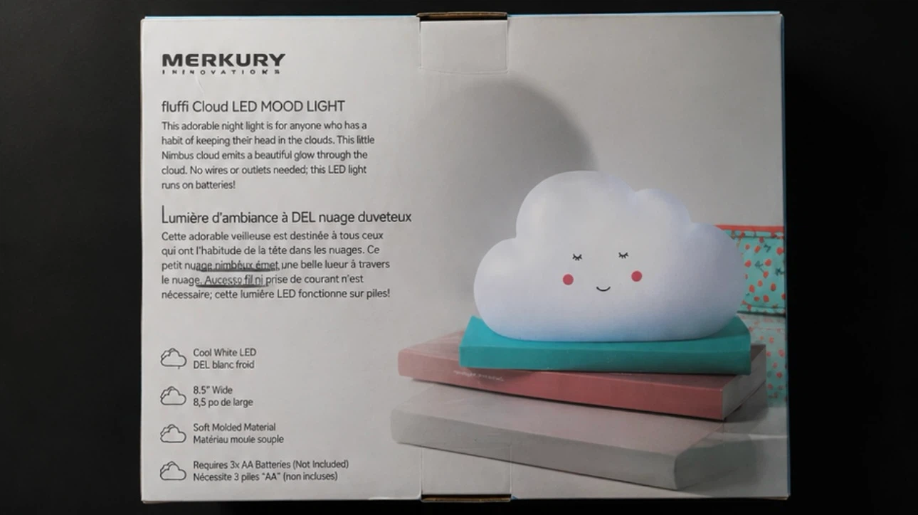 Merkury Innovations Fluffi Cloud LED Mood Light - New Large Size - photo 3