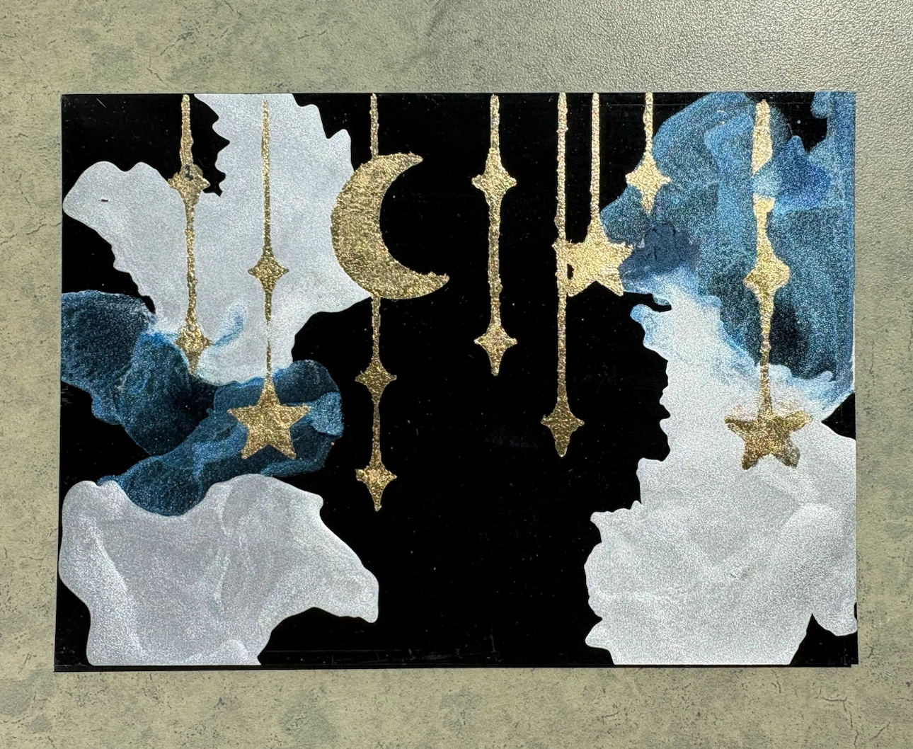 Decorative Wall Art - Moon and Stars Design