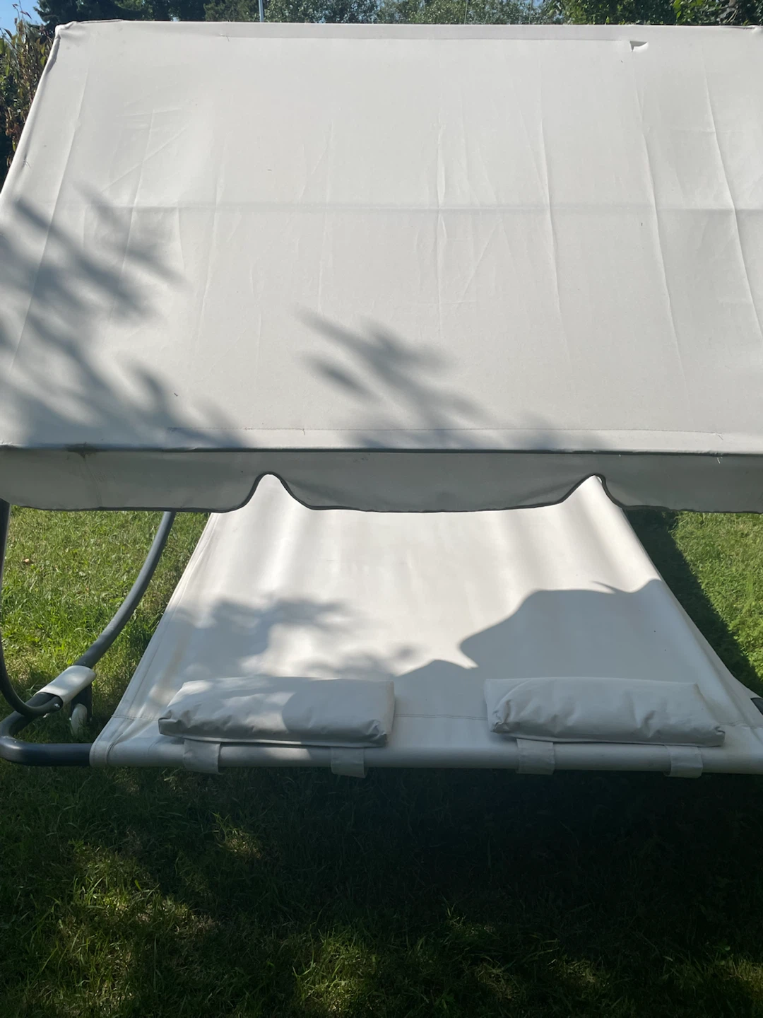 Outsunny Double Chaise Lounge with Canopy