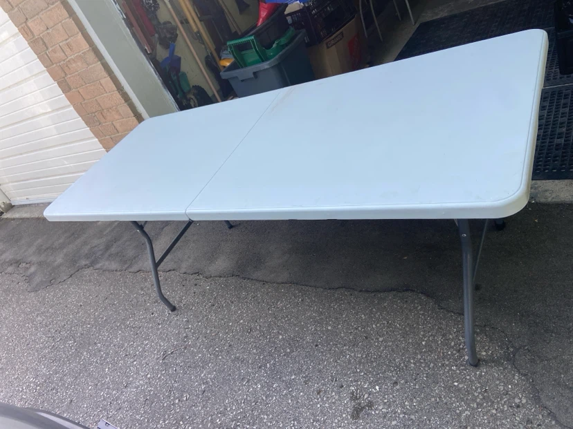 White Folding Table