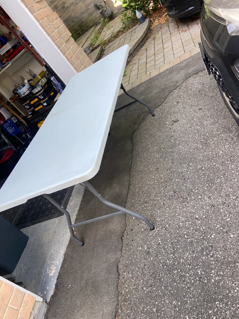 White Folding Table - photo 2