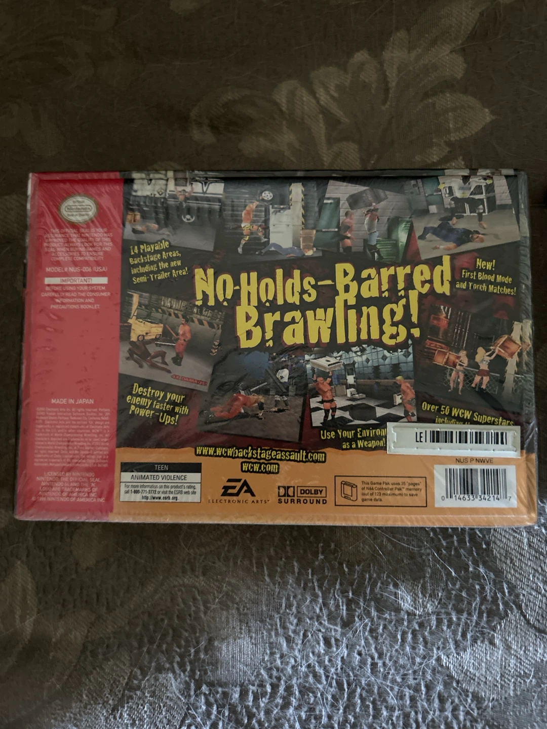 VINTAGE Nintendo 64 WCW Backstage Assault & Mayhem SEALED - photo 3