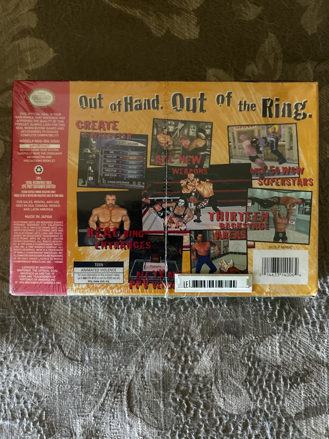 VINTAGE Nintendo 64 WCW Backstage Assault & Mayhem SEALED - photo 5