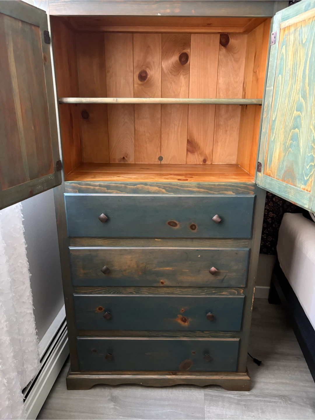 Wooden Armoire with Drawers - photo 2