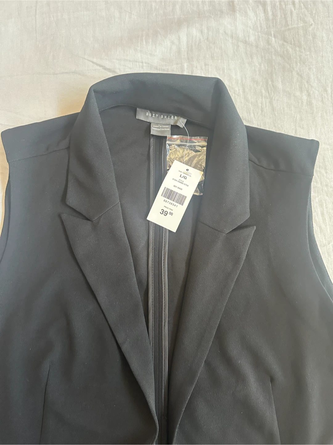 Black Sleeveless Blazer - photo 2