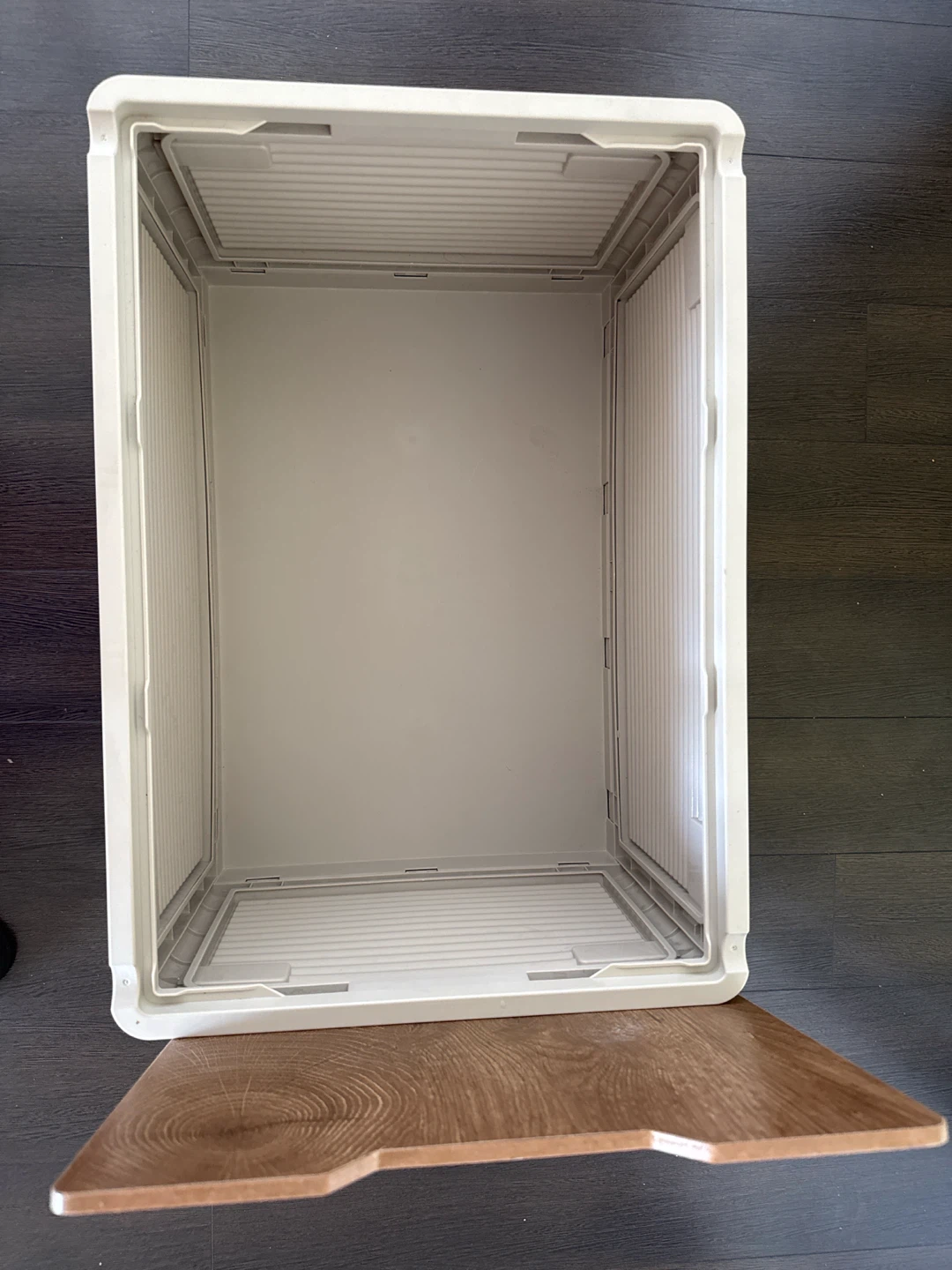Foldable Storage Box with Wood-Look Lid - photo 3