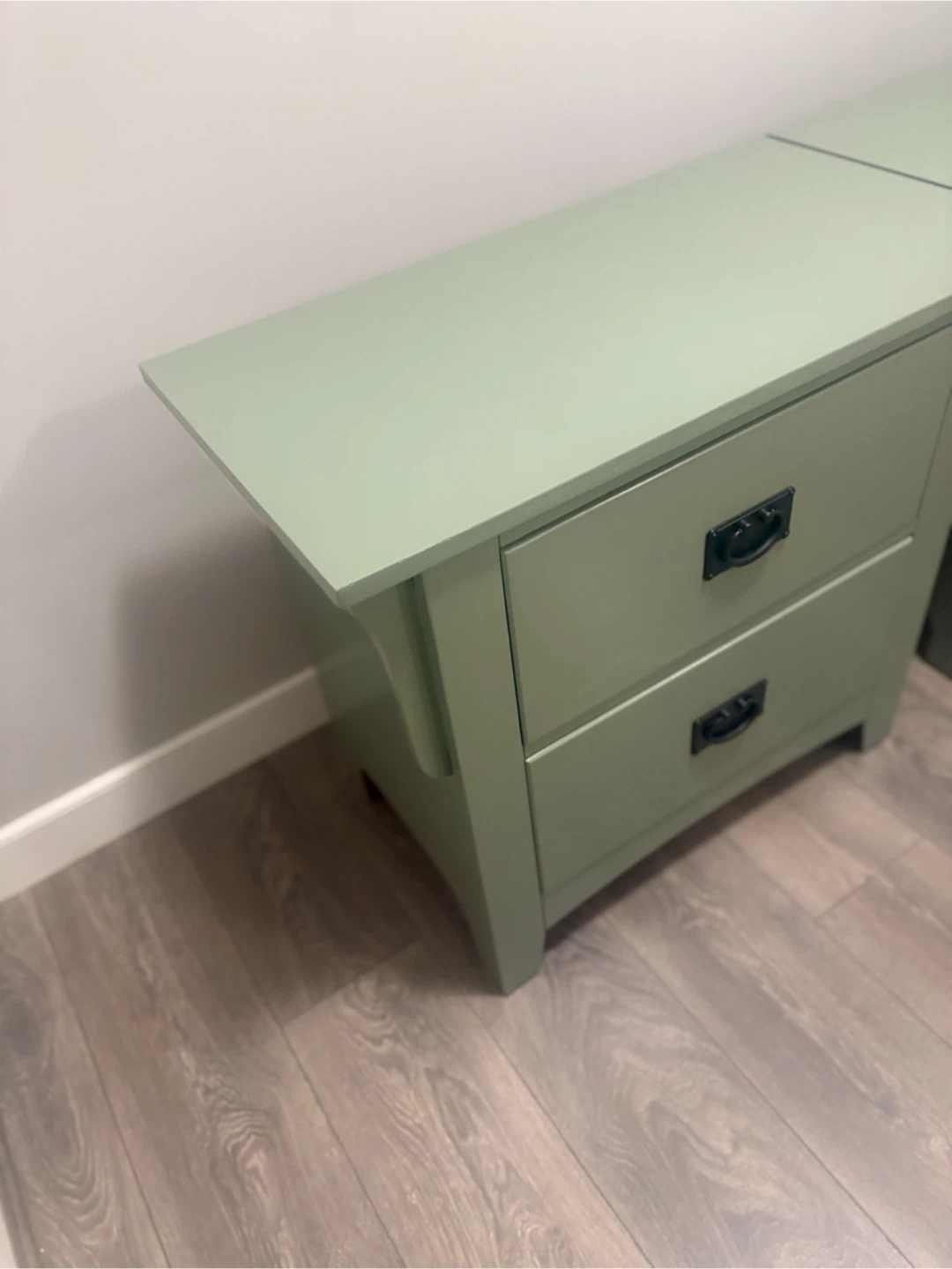 Beautiful Sage Green Nightstands / Side Tables (Pair) - photo 4