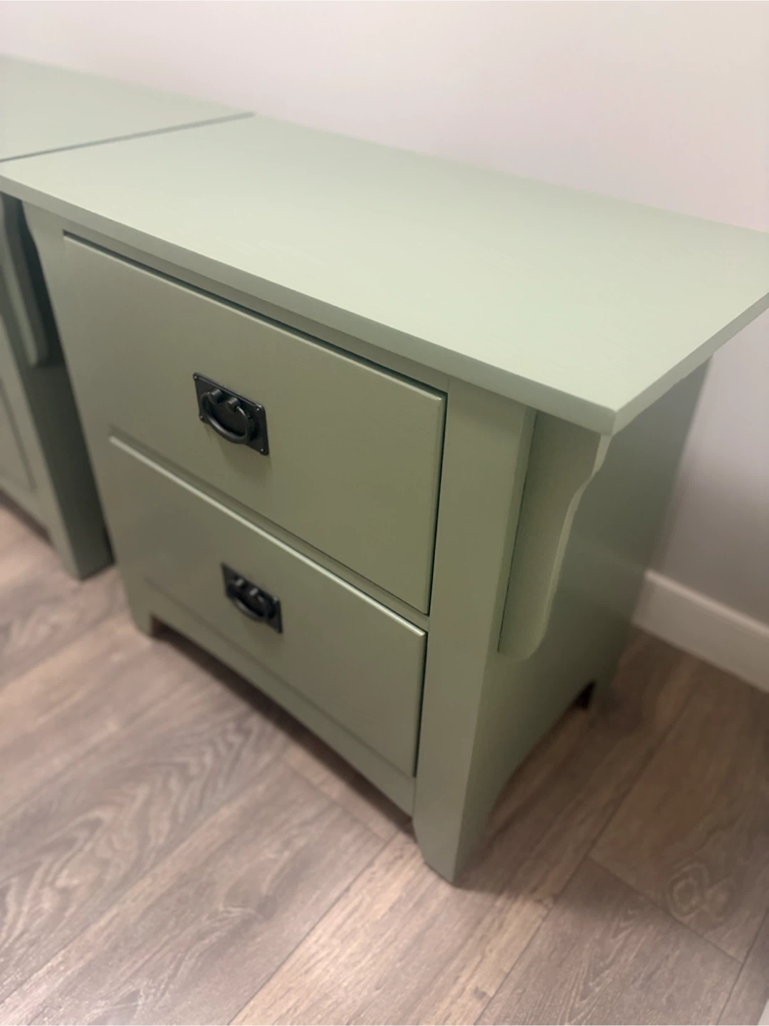 Beautiful Sage Green Nightstands / Side Tables (Pair) - photo 5