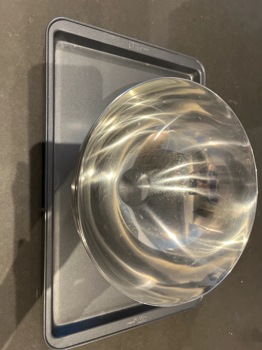 Chef Baking Sheet and Stainless Steel Mixing Bowl