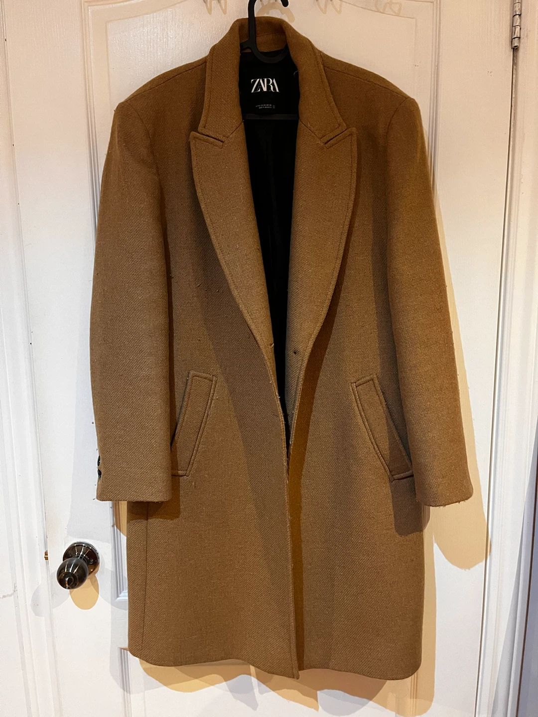 Zara Woman Tailored Camel Wool Blend Coat - photo 2