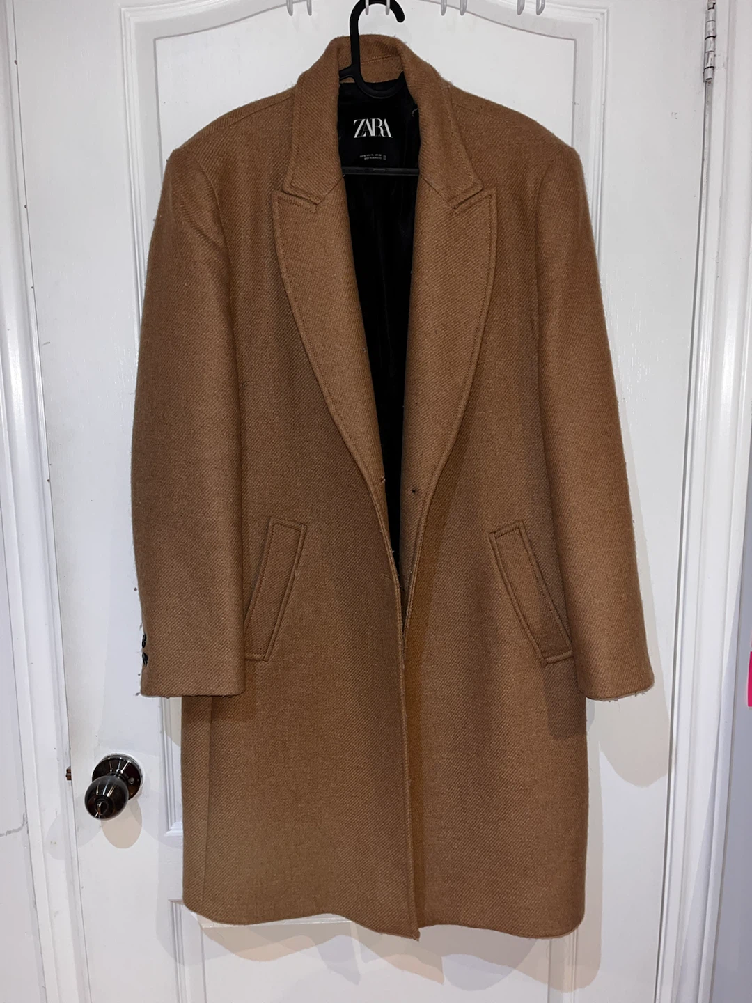 Zara Woman Tailored Camel Wool Blend Coat - photo 3