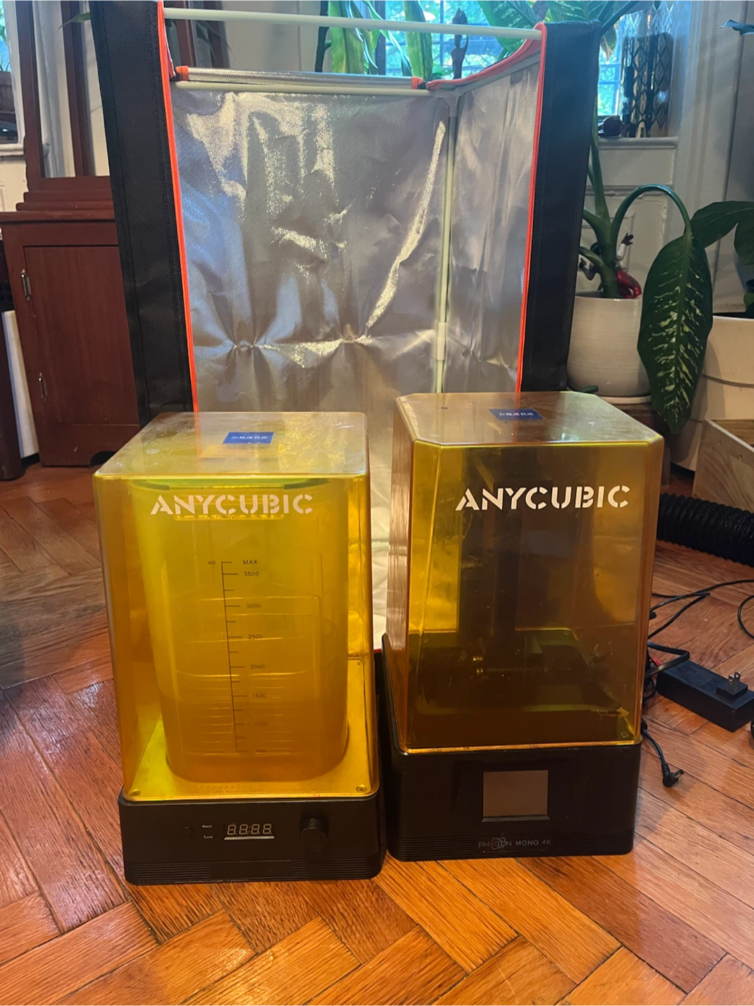 Resin 3d printer+curing and wash station+fume hood