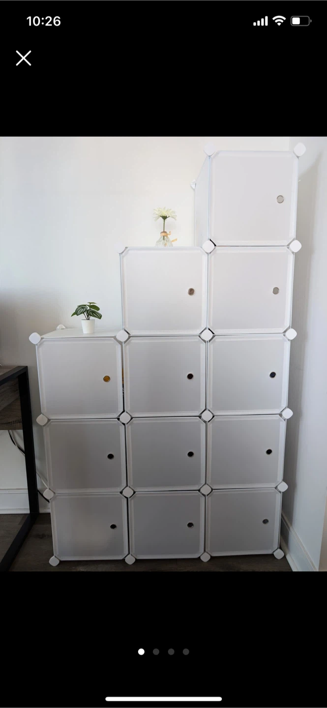 White Modular 12 Cube Storage Organizer
