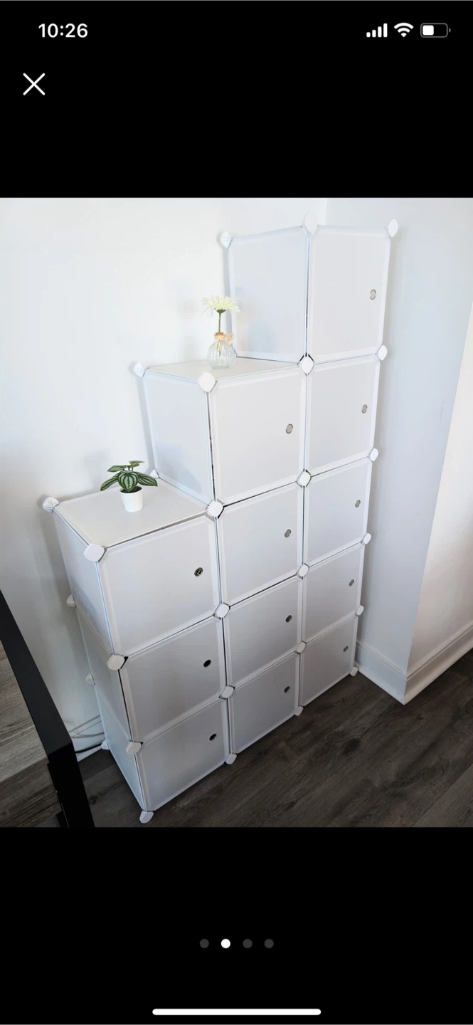White Modular 12 Cube Storage Organizer - photo 2