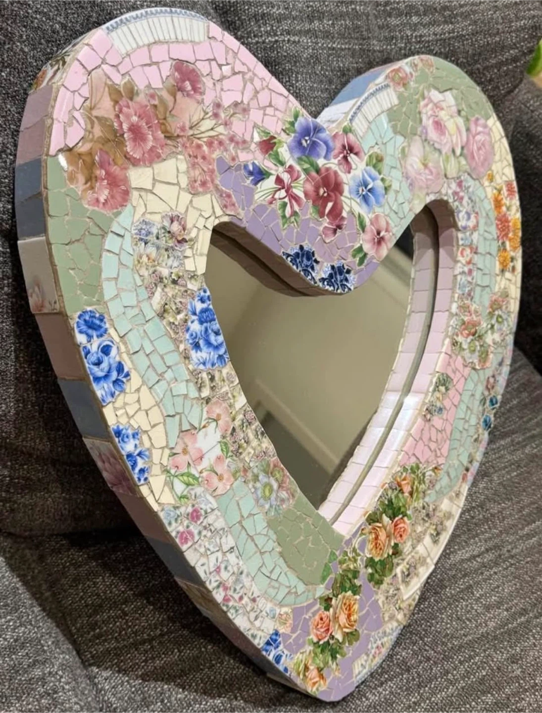 Mosaic Heart Mirror