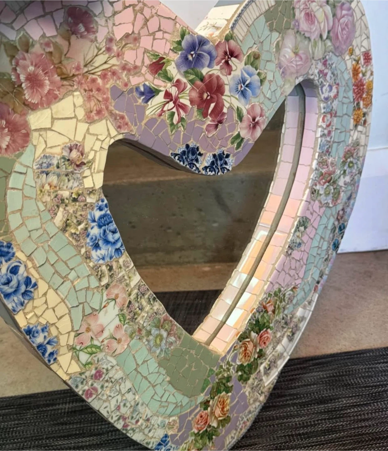 Mosaic Heart Mirror - photo 5