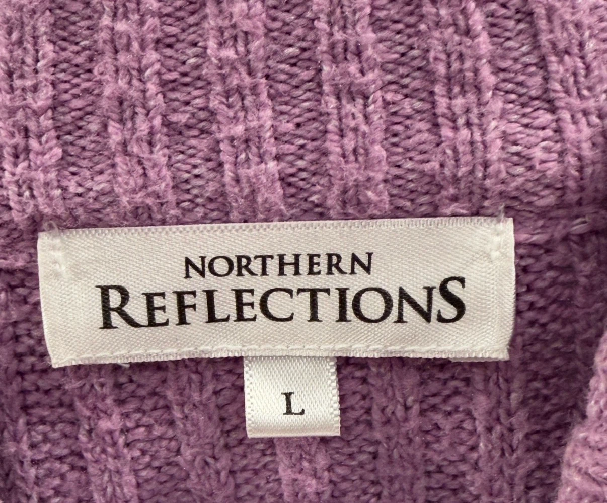 Women’s Purple Cable Knit Sweater(Northern Reflections) (Size L) - photo 3