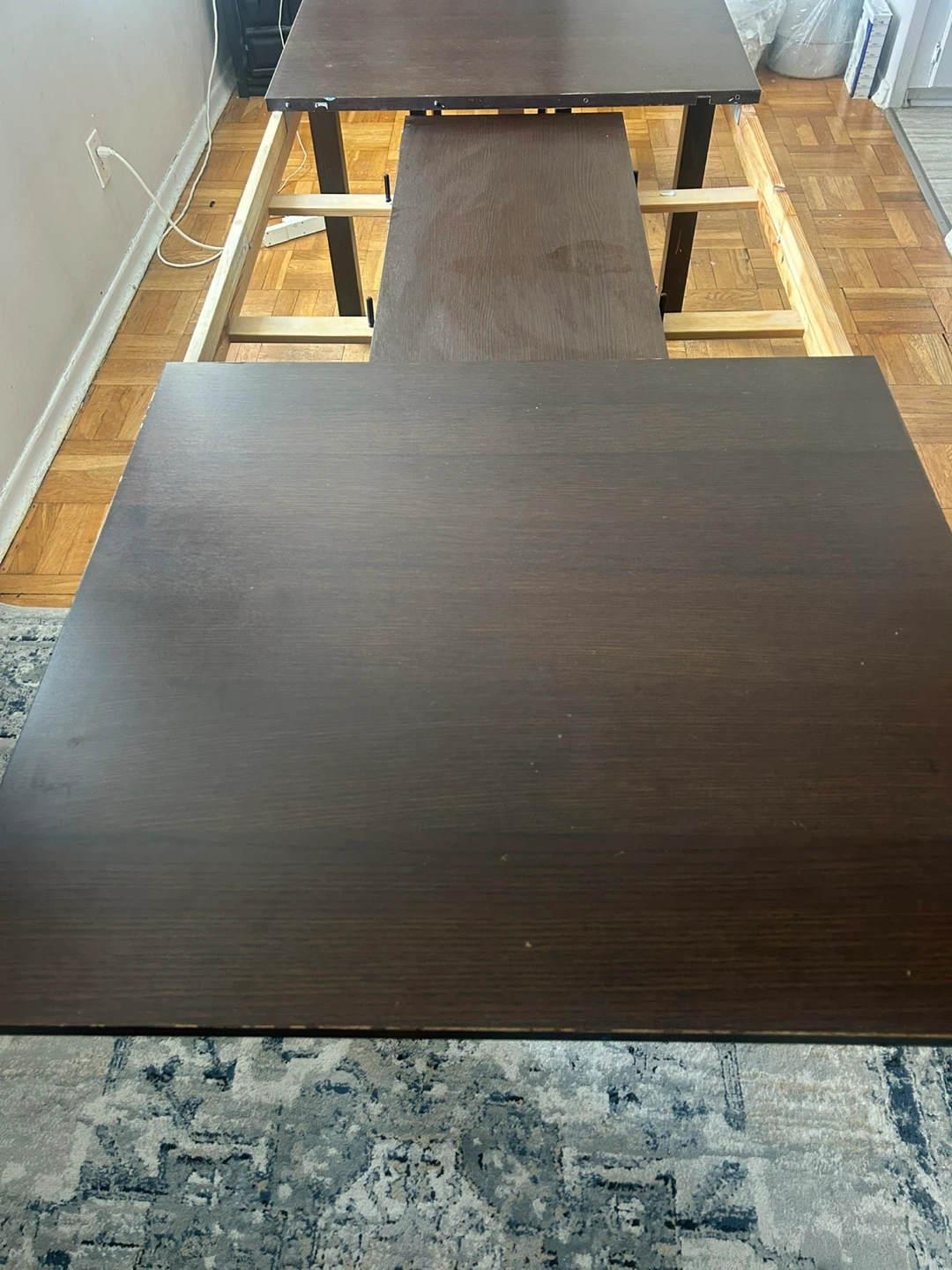 Dark Brown Extendable Dining Table - photo 3